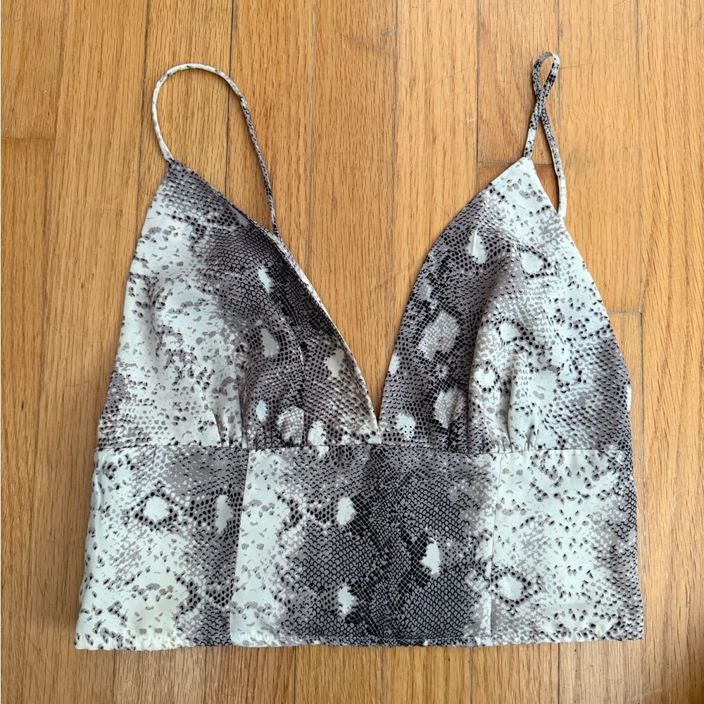 Snake Print Crop Top